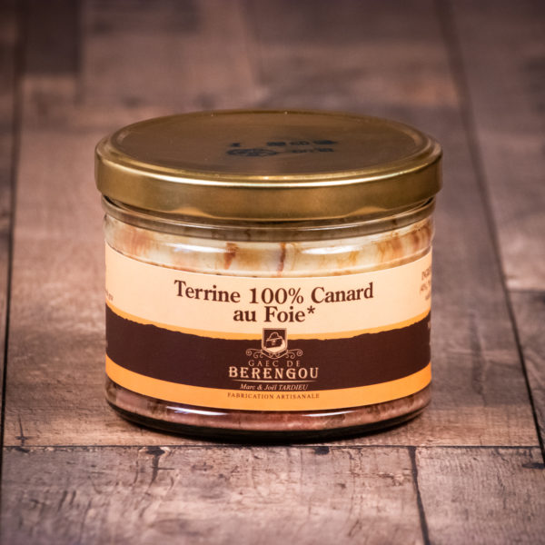 Terrine 100% canard au foie gras 400g