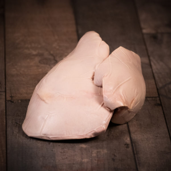 Foie gras frais déveiné 350 à 500g pièce  - 45 €/kg -