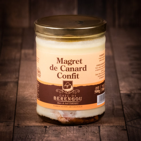 Magret de canard confit 500g (1 magret/boîte)